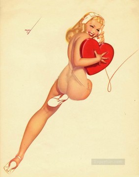 Pin up Painting - george petty curvy pin up
